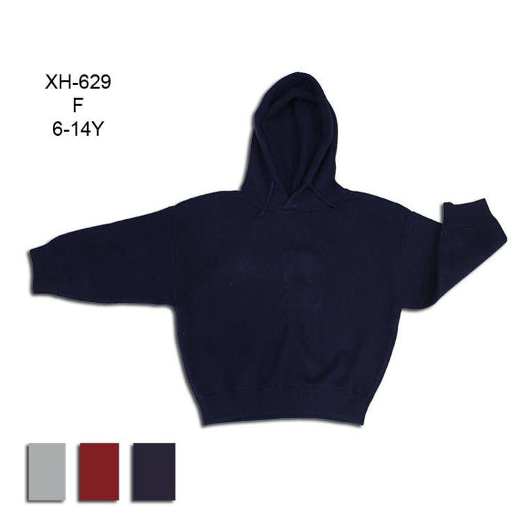 Picture of XH629- WINTER THERMAL GIRLS HOODY TOP GREY